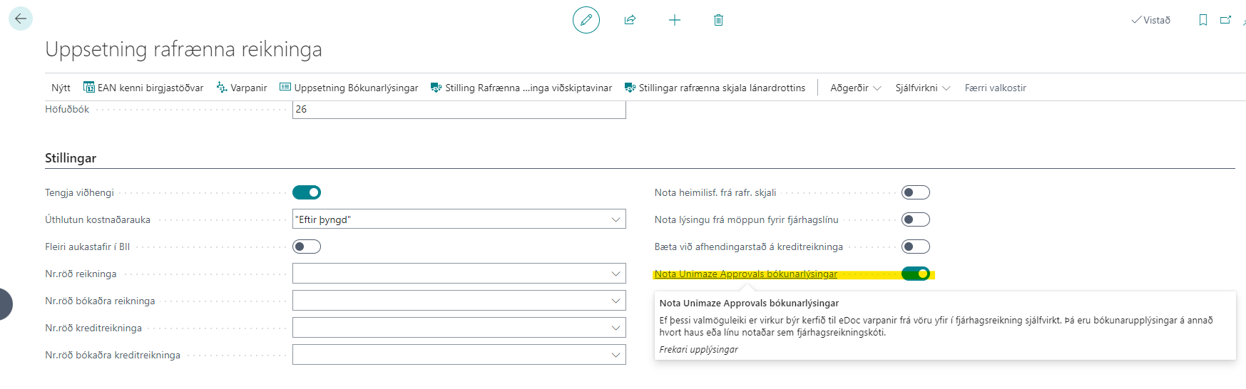 Virkja Unimaze Approvals Stuðning