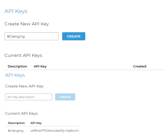 PrintNode Create API key