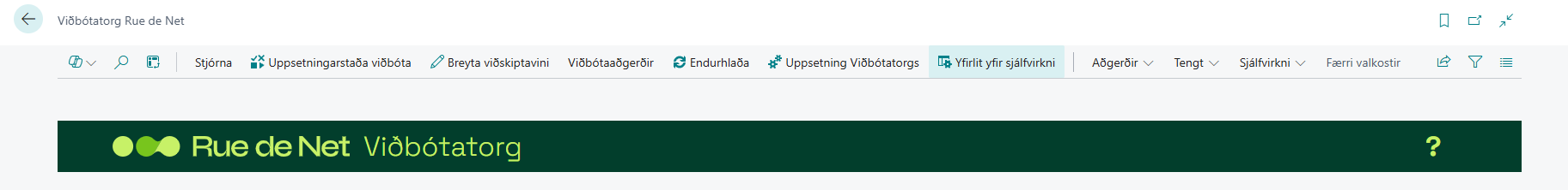 Vidbotatorg Sjalfvirkni Reitur