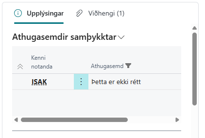 Factbox innkaupareikningur alt text