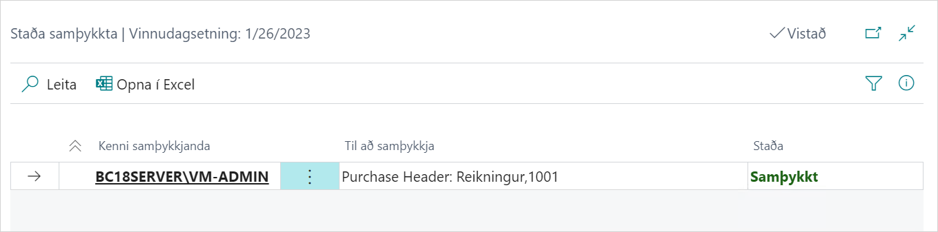 Síðustu samþykktir alt text