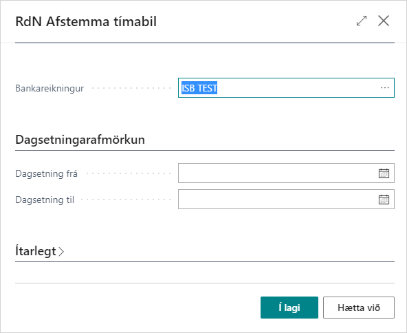 Afstemma tímabil alt text