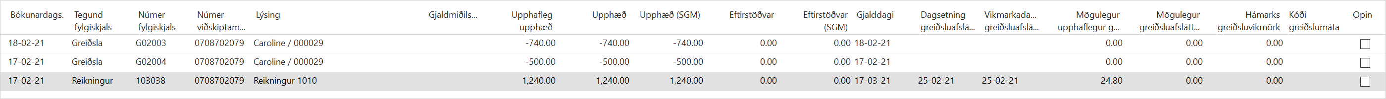 Customer Entries alt text
