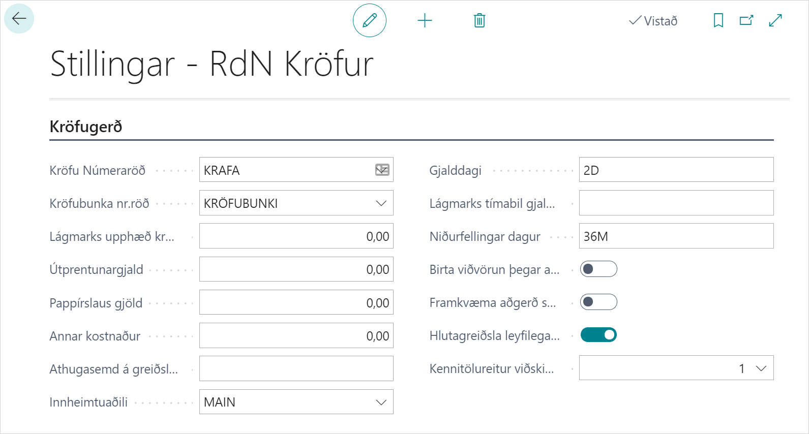 Stillingar - RdN kröfur alt text