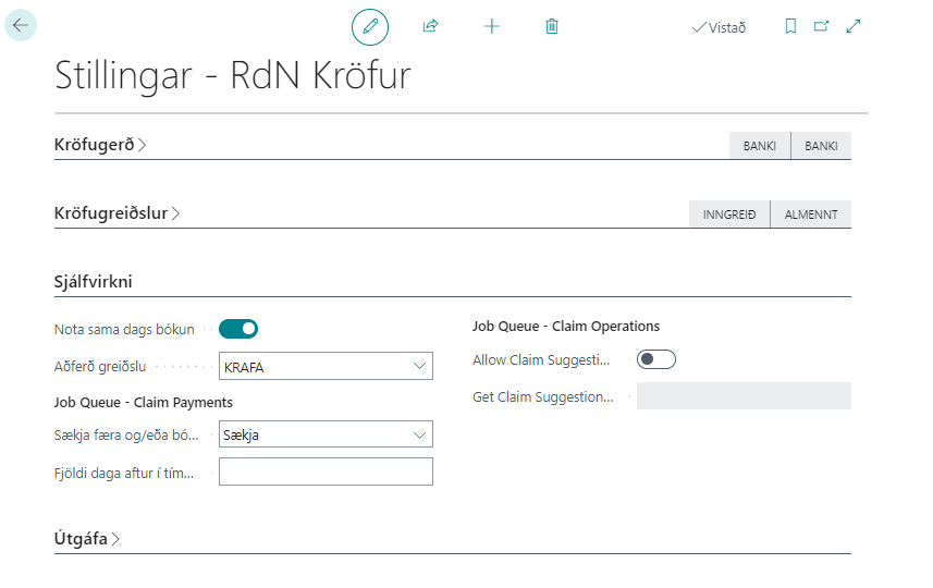 Stillingar - RdN Kröfur alt text