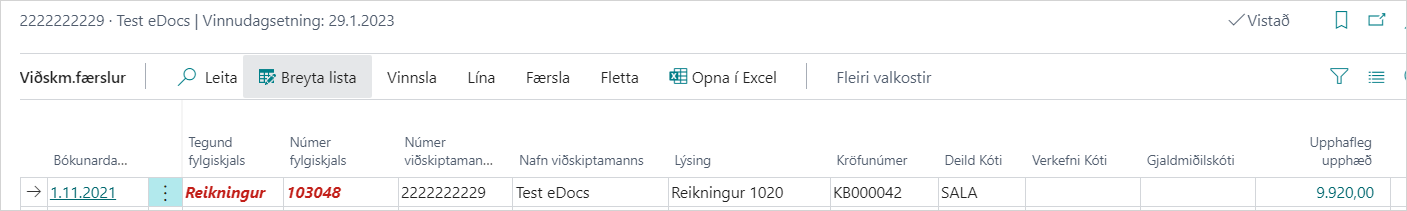 Viðskiptamannafærslur alt text