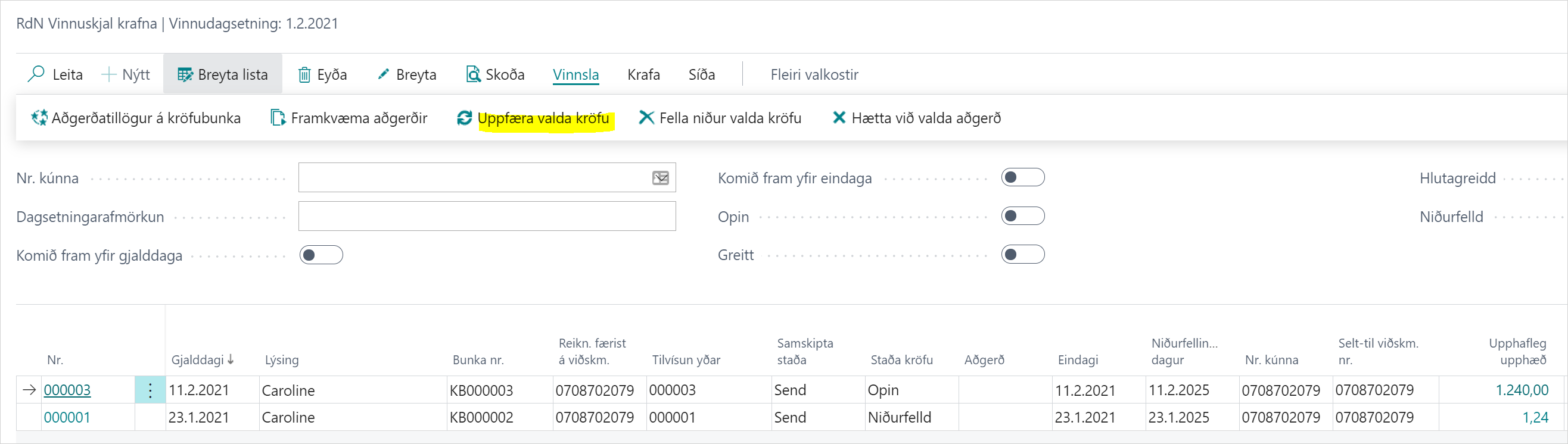 Vinnuskjal krafna alt text