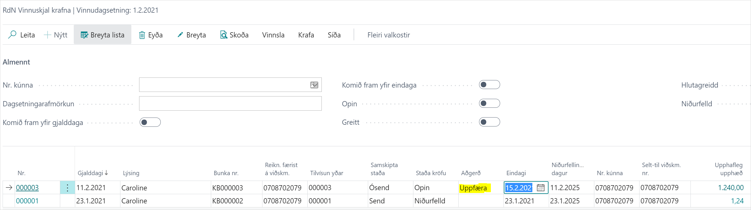 Vinnuskjal krafna alt text