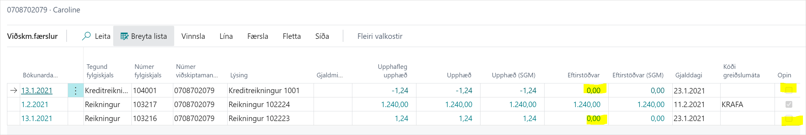 Vinnuskjal krafna alt text