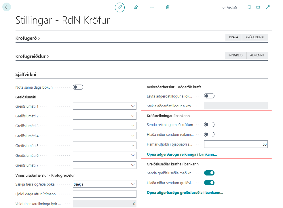 Settings - RdN Claims