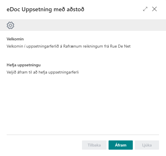 Uppsetning Rafrænna Reikninga alt text
