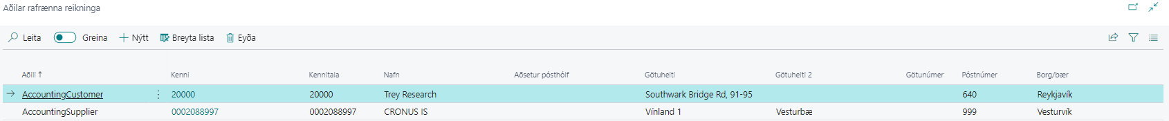 Aðilar rafrænna reikninga alt text