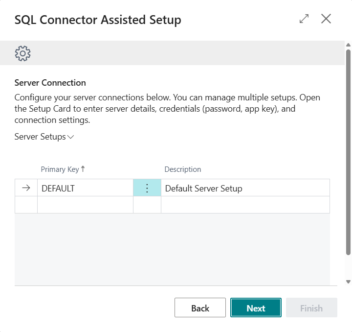 Step 1: Server Connection
