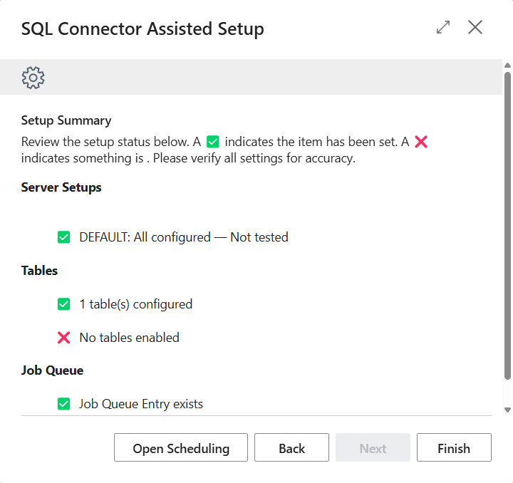 Step 5: Setup Summary
